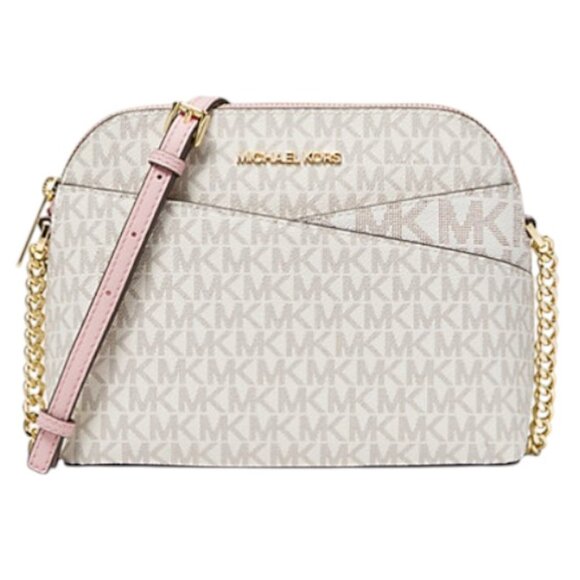 Michael Kors Jet Set Travel Medium Logo Dome Crossbody Bag - Picture 1 of 3